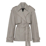 Camilla and Marc Burdock Check Trench Jacket | Khaki Check