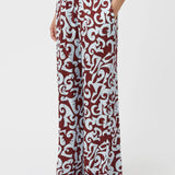 Camilla and Marc Medici Pant | Red/Ice Blue Print