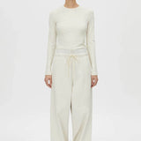 Camilla and Marc Nora Long Sleeve Monogram Top | Ivory Marle