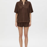 Camilla and Marc Turrell Short | Chocolate
