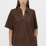 Camilla and Marc Turrell Collared Tee | Chocolate