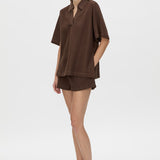 Camilla and Marc Turrell Short | Chocolate