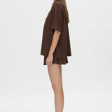 Camilla and Marc Turrell Collared Tee | Chocolate