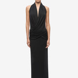 Misha Cabana Cupro Dress | Black