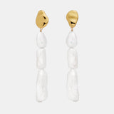 Saint Valentine Cielo Long Pearl Drop Earrings | Gold