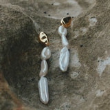 Saint Valentine Cielo Long Pearl Drop Earrings | Gold