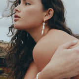 Saint Valentine Cielo Long Pearl Drop Earrings | Gold
