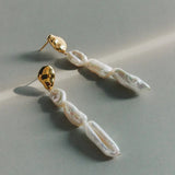 Saint Valentine Cielo Long Pearl Drop Earrings | Gold