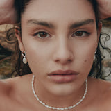 Saint Valentine Cielo Pearl Drop Earrings | Silver