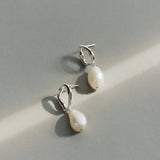 Saint Valentine Cielo Pearl Drop Earrings | Silver