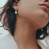 Saint Valentine Cielo Pearl Drop Earrings | Silver