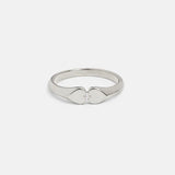 Saint Valentine Heart Connection Signet Ring | Silver