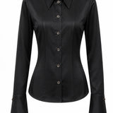 Shé Societe Jackie Silk Shirt | Black