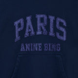 Anine Bing Debbie Shrunken Hoodie Paris | Washed Navy