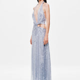 Misha Devon Sequin Maxi Dress | Cloud Blue