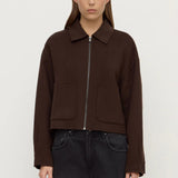 Assembly Label Dallas Wool Jacket | Dark Choc