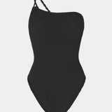 Hunza G Dionne Swim Crinkle | Metallic Graphite
