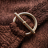 Hunza G Harlow T-Bar Bikini Crinkle | Metallic Chocolate