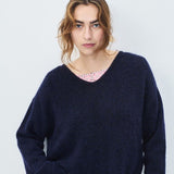 American Vintage East Knit Pullover | Navy Melange