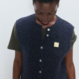 American Vintage Women's Gilet East Cardigan | Navy Melange