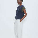 American Vintage Women's Gilet East Cardigan | Navy Melange