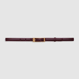 Anine Bing Elly Belt Smooth Leather | Burgundy