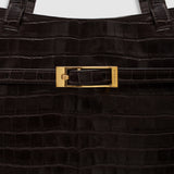 Anine Bing Elly Tote Embossed | Dark Brown