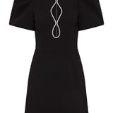 Rebecca Vallance Estella Puff Sleeve Mini | Black