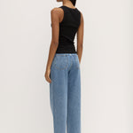 Robyn Scoop Neck Rib Tank Black