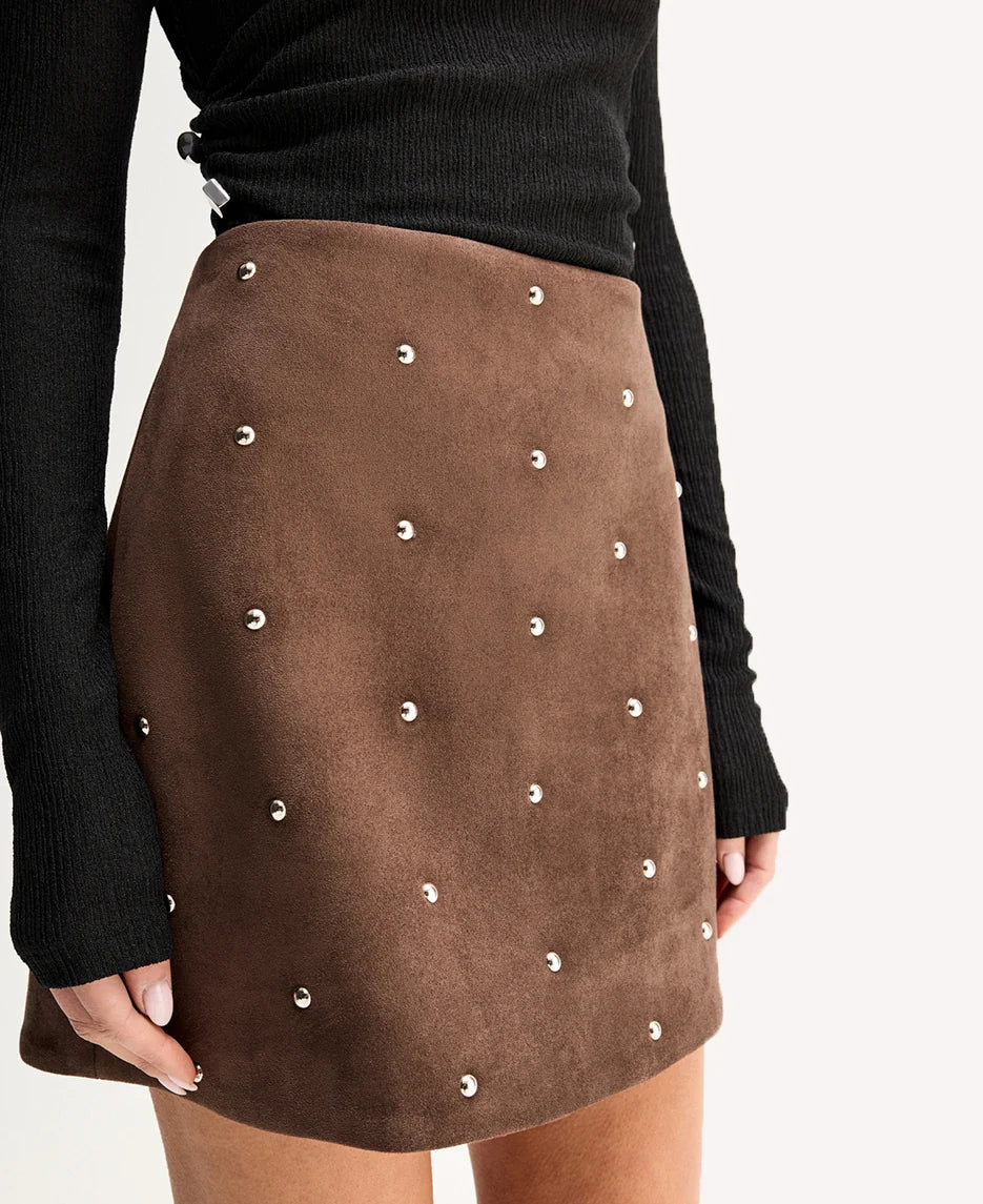 Elka Collective Avenue Mini Skirt | Mocha