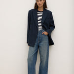 Ellen Double Breasted Blazer True Navy