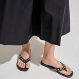 Brie Leon Eyelet Sandal | Burnt Coffee