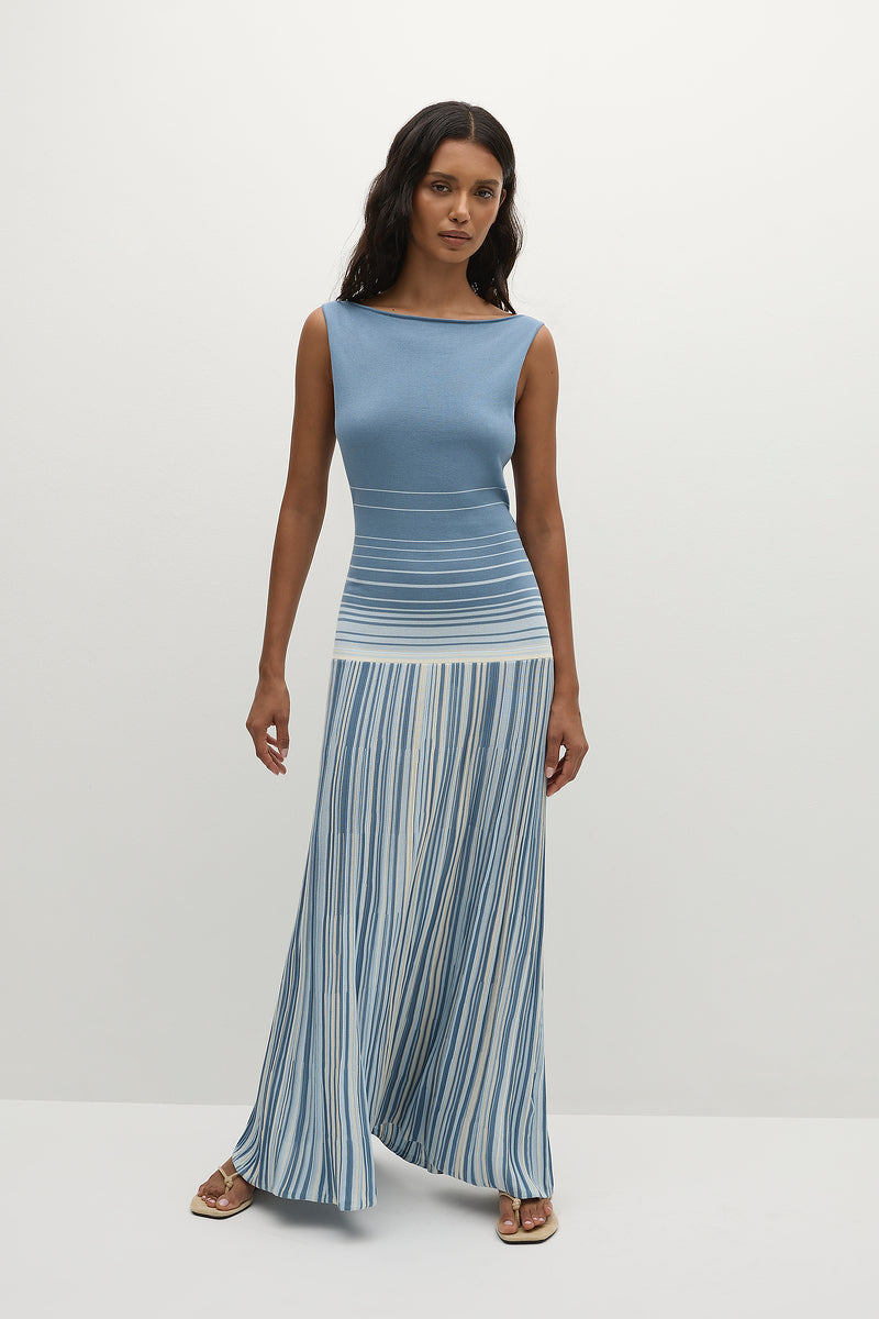 ACCORDION STRIPE MINERAL BLUE