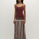 ACCORDION STRIPE BORDEAUX