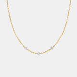 Saint Valentine Floating Stone Necklace | Gold