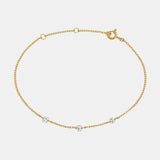 Saint Valentine Floating Stone Bracelet | Gold