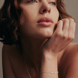 Saint Valentine Floating Stone Bracelet | Silver