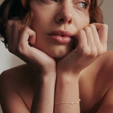 Saint Valentine Floating Stone Bracelet | Silver