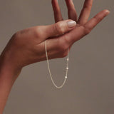 Saint Valentine Floating Stone Bracelet | Silver