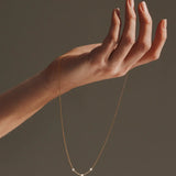 Saint Valentine Floating Stone Necklace | Gold