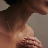 Saint Valentine Floating Stone Necklace | Gold