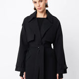 Mossman Franklin Trench Coat | Black