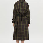 Winton check trench coat