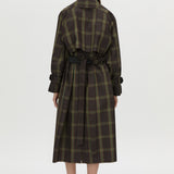 Winton check trench coat