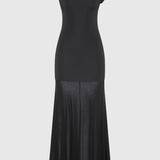St Agni Fine Jersey Circle Hem Dress | Charcoal