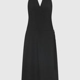St Agni Wool Wrap Dress | Dark Graphite