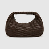 St Agni Lattice Weave Mini Bon Bon Bag | Coffee