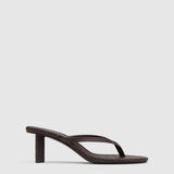 St Agni Woven Thong Heel | Coffee