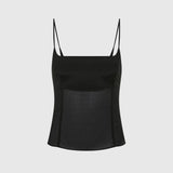 St Agni Stretch Silk Cami | Black