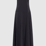 St Agni Strapless Rouleau Dress | Ink Stripe